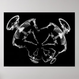 Poster Família de esqueleto de raios X estendida B&W