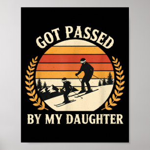 Poster Família de Esqui Vintage Foi Pedalada Por Minha Fi