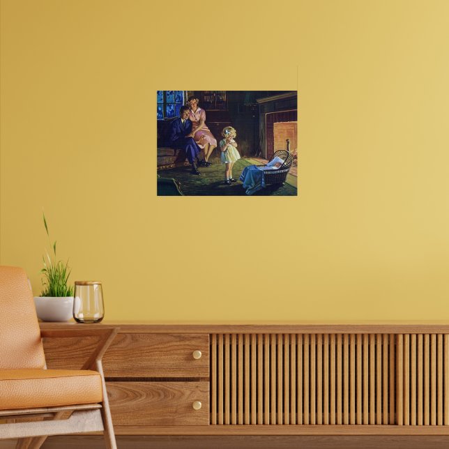 Poster família de lareiras de vintage retro (Sala de Estar 2)