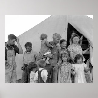 Pôster Família De Migrantes Durante A Colheita De Pea — 1