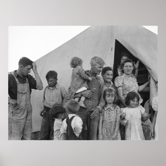 Poster Família De Migrantes Durante A Colheita De Pea - 1 (Frente)