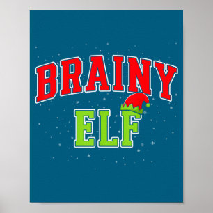 Poster Família de Natal do Elfo Inteligente Roupas de Nat