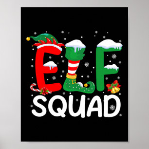Poster Família de Natal do Esquadrão Elf Correspondendo P