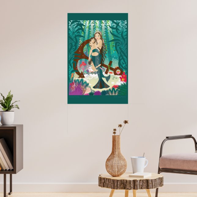 Poster Família de Sereias (brunettes) (Sala de Estar 3)