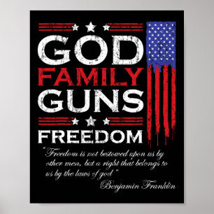 Poster Família Deus Armas E Liberdade Cristã Mega 2020 Tr
