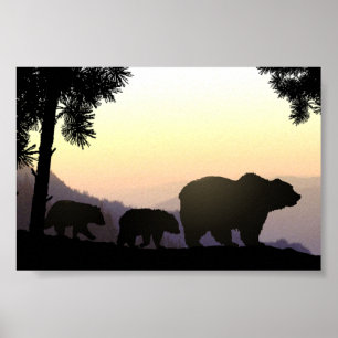 Poster Família do urso de urso