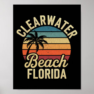 Poster Família Flórida Clear Water Beach Souvenirs