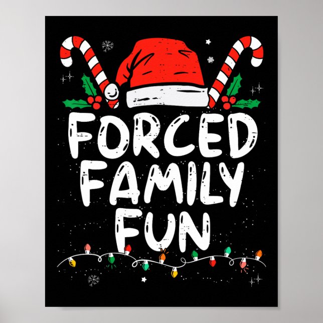 Poster Família Forçada Diversão Sarcástica de Natal Engra (Frente)