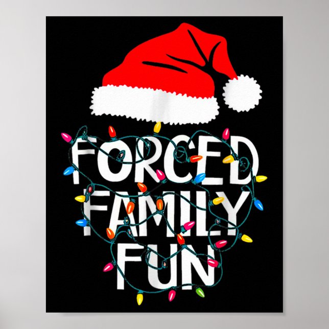 Poster Família Forçada Diversão Sarcástica de Natal Engra (Frente)