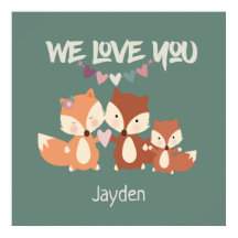 Família Fox Personalizada Nós Amo Você