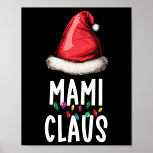 Poster Família Mamãe Papai Noel Natal do Papai Noel Pijam
