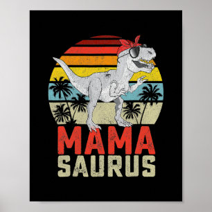 Poster Família Mamasaurus T Rex Dinosaur Mama Saurus