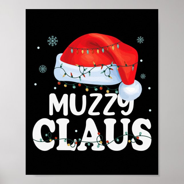 Poster Família Muzzy Claus Xmas que Corresponde Engraçado (Frente)