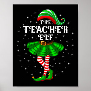 Poster Família Natal Mulheres Meninas A Professora Elfo C