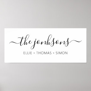 Poster família personalizada: casa minimalista moderna