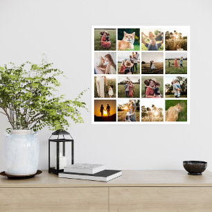 Pôster Família Personalizada de Colagem de Fotos