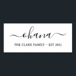 Poster família personalizada ohana moderna casa minimalis<br><div class="desc">arte de parede de casa simples e minimalista totalmente editável ou como presente para seus familiares!</div>