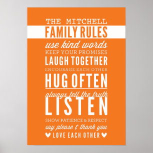 Poster FAMÍLIA PERSONALIZADA REGIA tipografia moderna lar