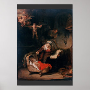 Pôster Família santamente por Rembrandt Harmensz. Van