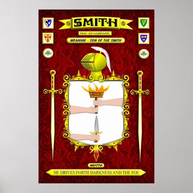 POSTER FAMÍLIA SMITH CASACO DE BRAÇOS CRESCENTES E ESCUTA (Frente)