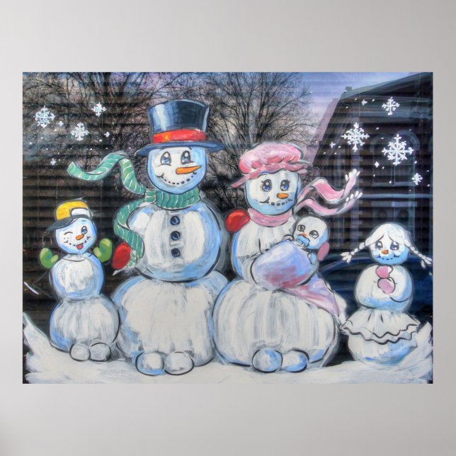 Poster Família Snowman (Frente)