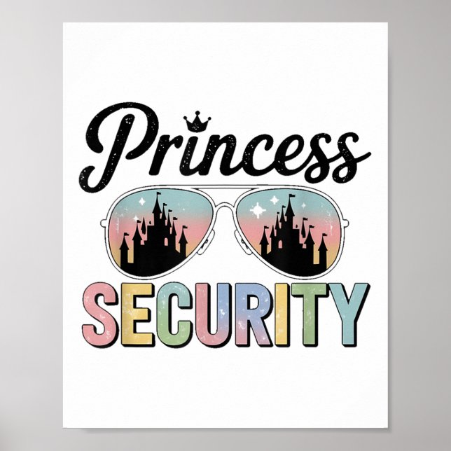 Poster Família Vintage Princess Security Matching (Frente)