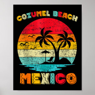 Poster Família Vintage Retro México Cozumel Praia Apresen