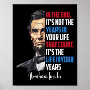 Poster Familiar Abraham Lincoln - Citação Inspiracional W