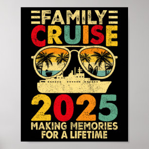 Poster Familiar Cruise 2025 Matching Family Tee Summer Va