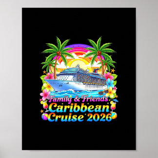 Poster Family And Friends Caribbean Cruise 2026 Tee Beach