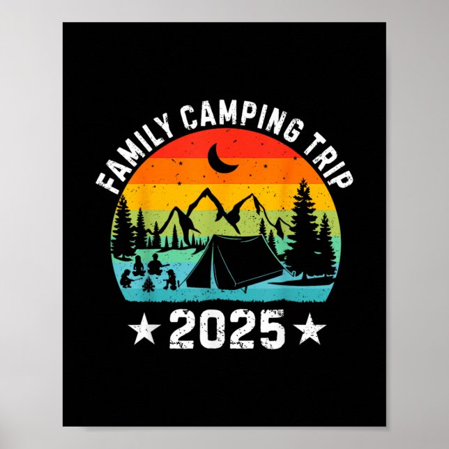Poster Family Camping Trip 2025 Matching Crew Summer Vaca (Frente)