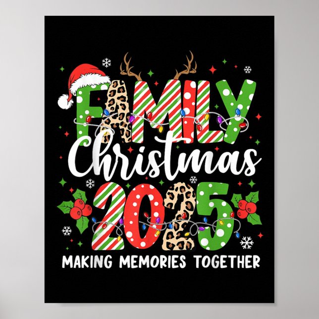Poster Family Christmas 2025 Making Memories Together Xma (Frente)