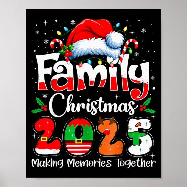 Poster Family Christmas 2025 Matching Family Christmas Xm (Frente)