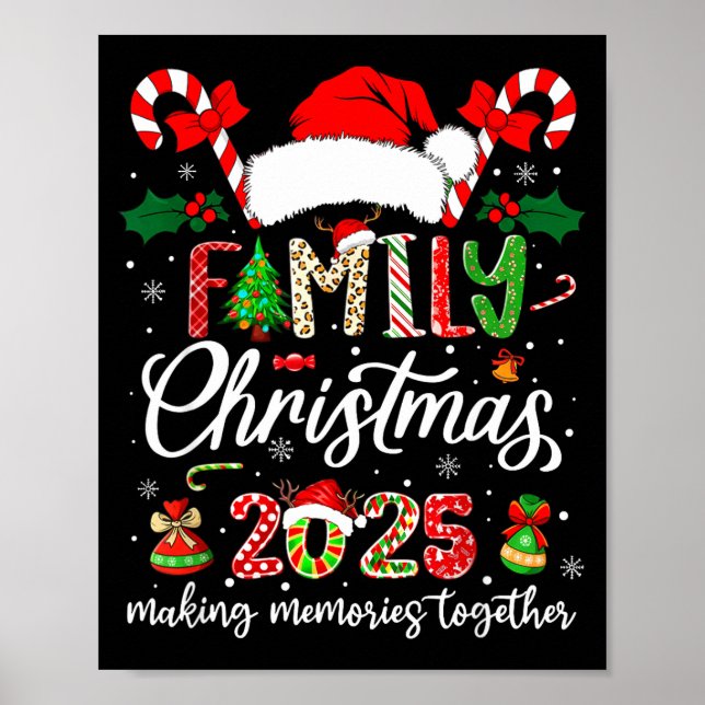 Poster Family Christmas 2025 Matching Outfit Xmas Squad S (Frente)
