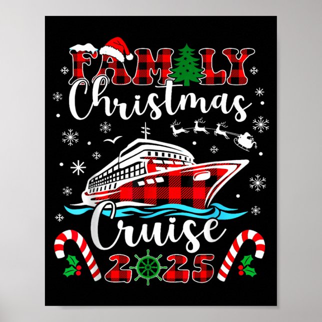 Poster Family Christmas Cruise 2025 Matching Family Cruis (Frente)