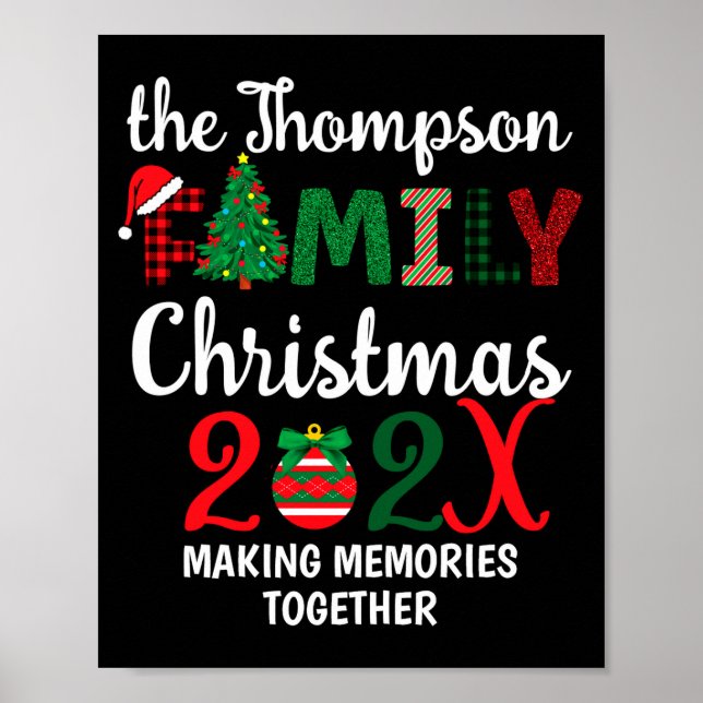 Poster Family Christmas Making Memories Together  (Frente)