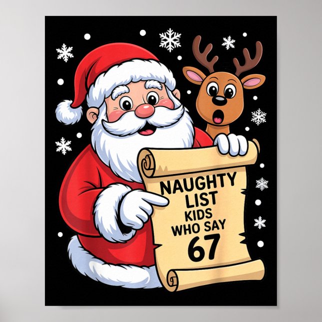 Poster Family Christmas Meme About Naughty List And Six S (Frente)