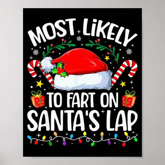 Poster Family Christmas Most Likely To Fart On Santa's La (Frente)
