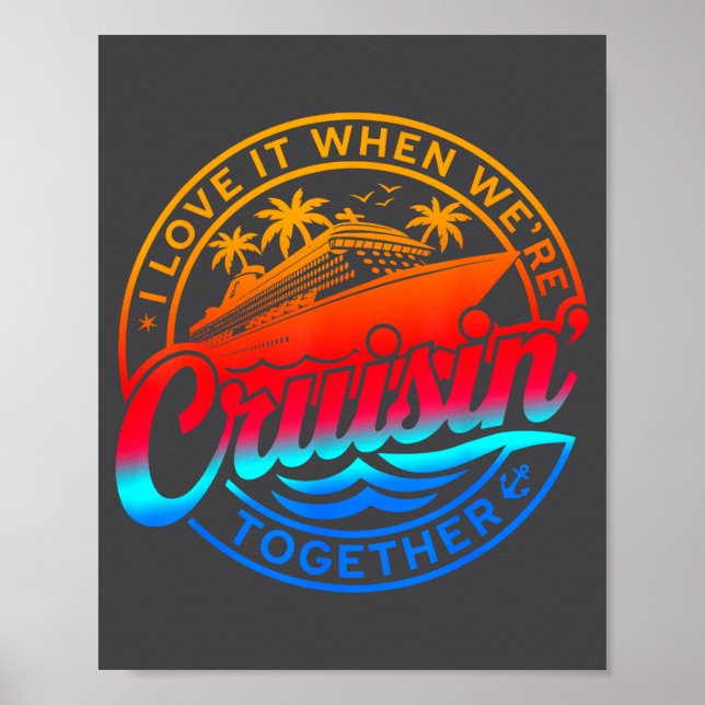 Poster Family Cruise 2026 I Love It When We're Cruisin' T (Frente)