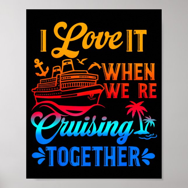 Poster Family Cruise 2026 I Love It When We're Cruisin' T (Frente)