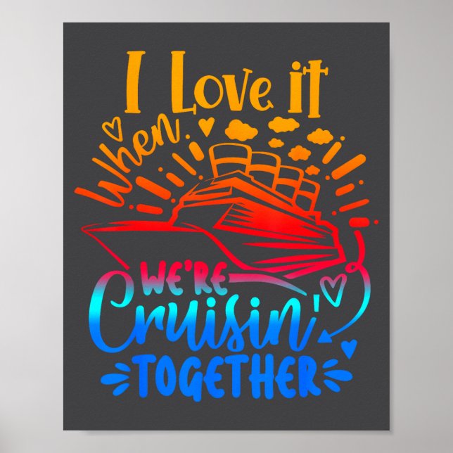 Poster Family Cruise 2026 I Love It When We're Cruisin' T (Frente)