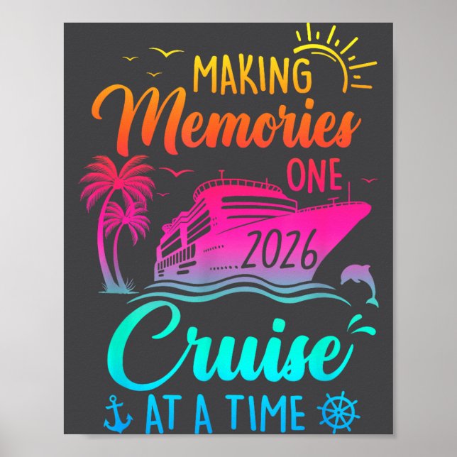 Poster Family Cruise 2026 Making Memories One Cruise At A (Frente)