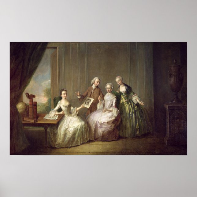 Poster Family in an Interior with Squirrels (Frente)