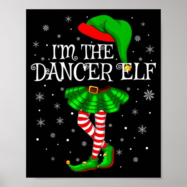 Poster Family Matching Women Girls I'm The Dancer Elf Chr (Frente)