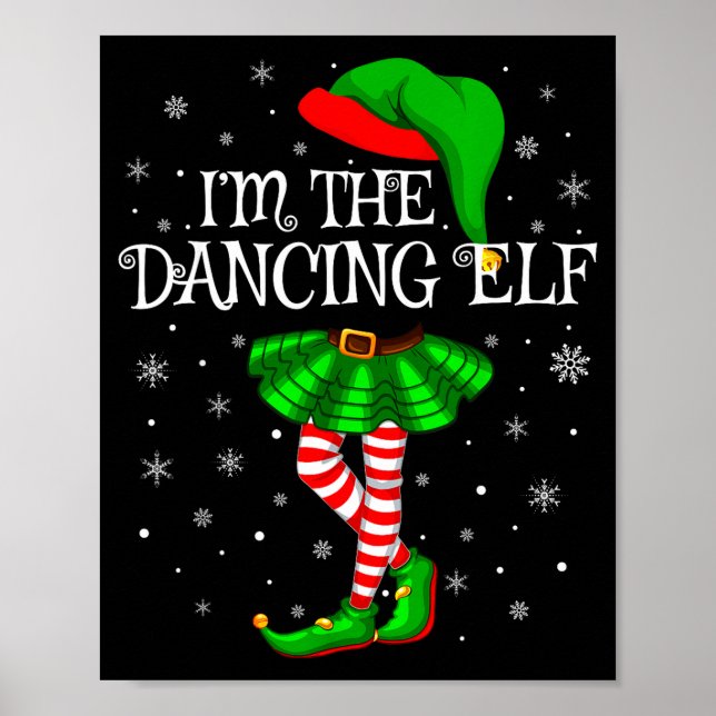 Poster Family Matching Women Girls I'm The Dancing Elf Ch (Frente)