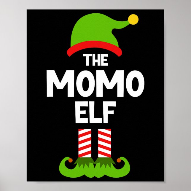 Poster Family Momo Elf Christmas Matching Pajama Funny  (Frente)