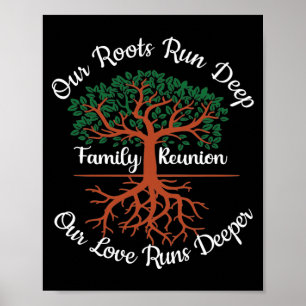 Poster Family Reunion Our Roots Run Deep Tree