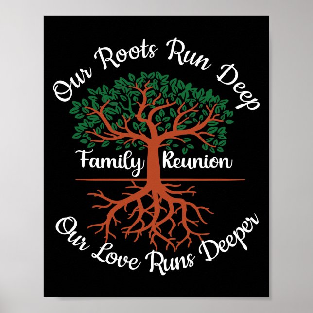 Poster Family Reunion Our Roots Run Deep Tree (Frente)