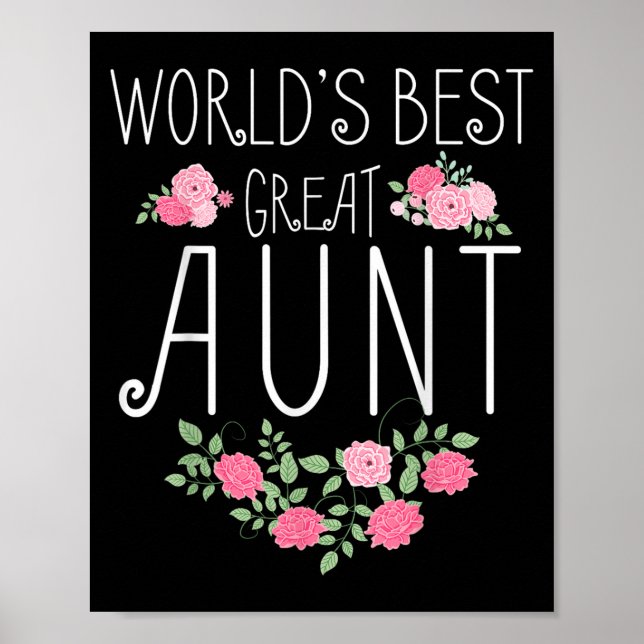 Poster Family World's Great Aun Funny Auntie Ever Gift  (Frente)