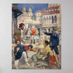 Pôster Famine in India